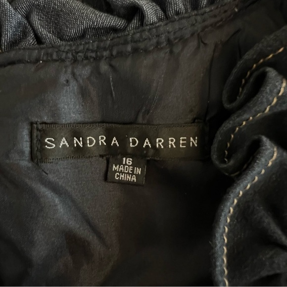 Sandra Warren Blue Denim Ruffle Dress, Women’s 16 - Picture 5 of 10